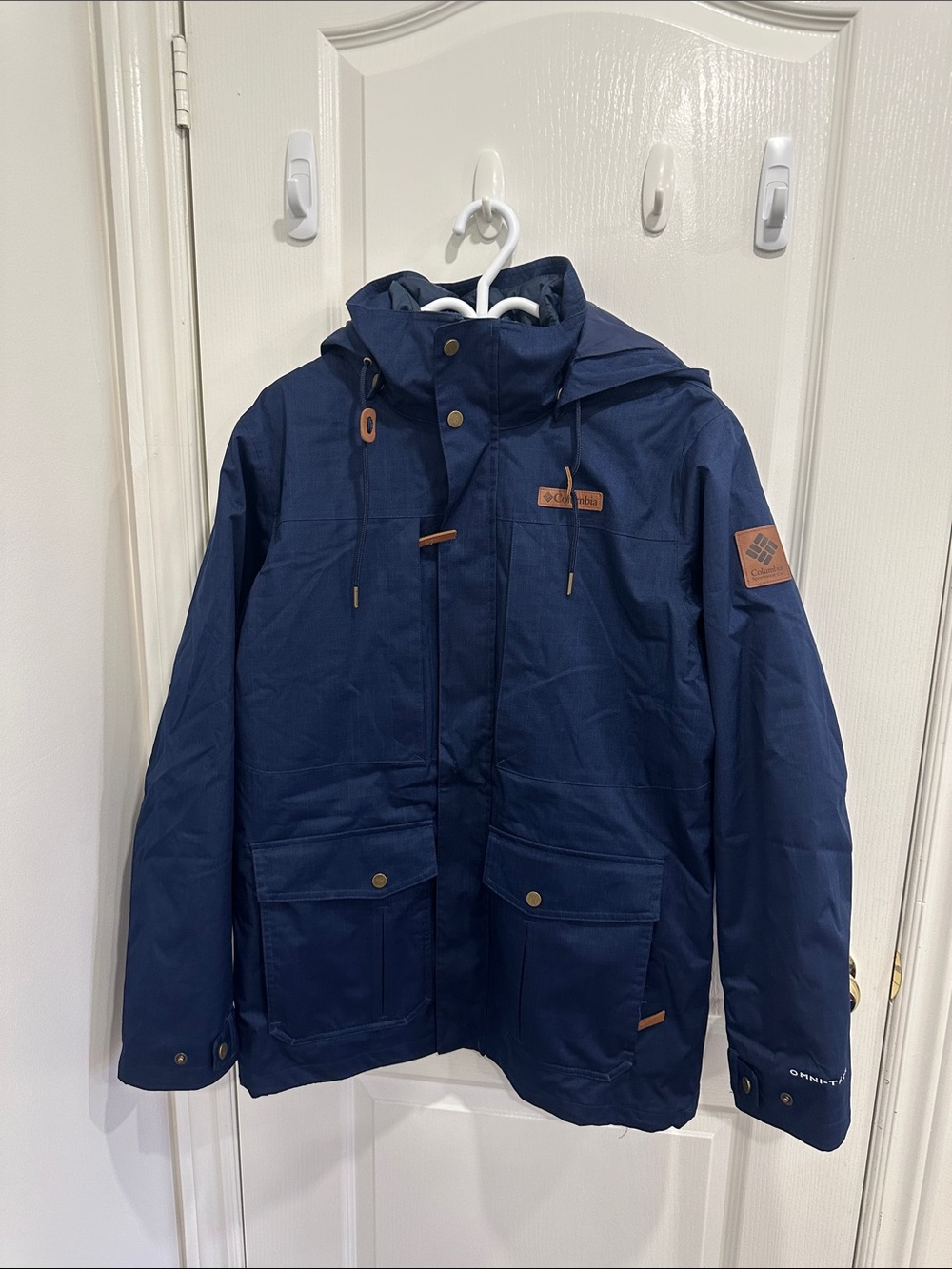 Columbia Men's Dark Blue Hooded Field Jacket